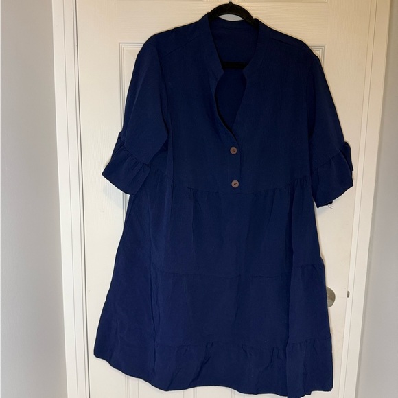 4/$20 SHEIN Curve ruffle sleeve flounced babydoll tiered flowy dress- size XL - Picture 4 of 9